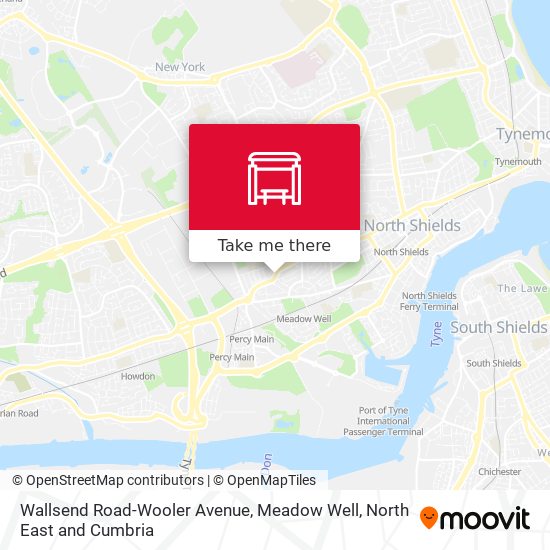 Wallsend Road-Wooler Avenue, Meadow Well map