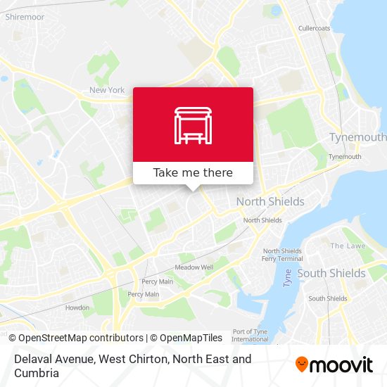 Delaval Avenue, West Chirton map