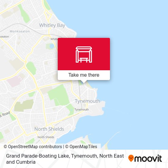 Grand Parade-Boating Lake, Tynemouth map