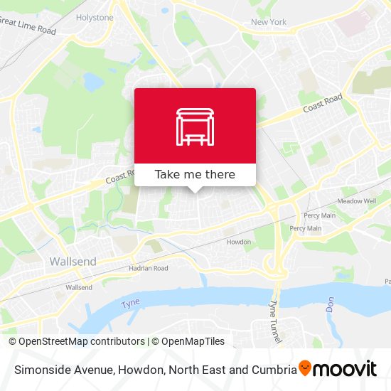 Simonside Avenue, Howdon map