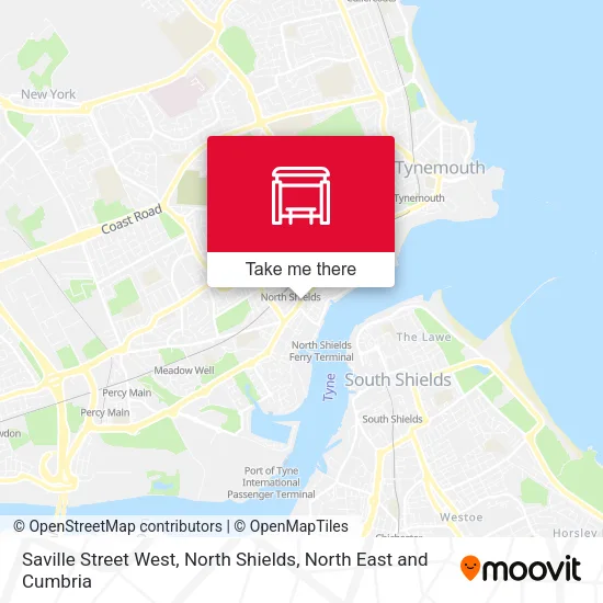 Saville Street West, North Shields map