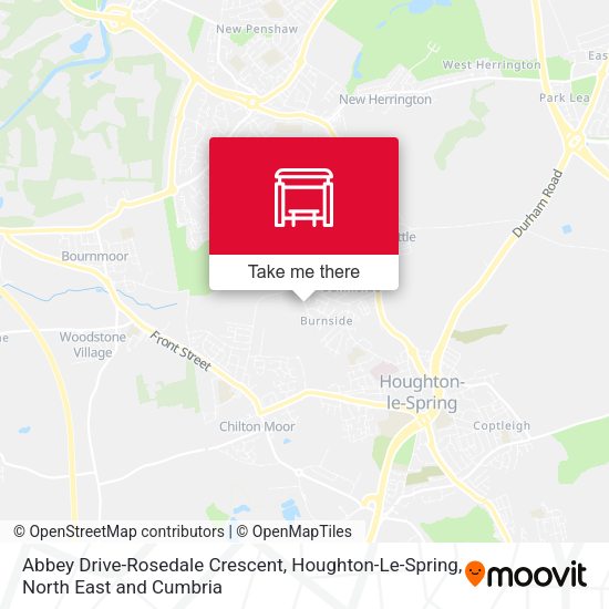 Abbey Drive-Rosedale Crescent, Houghton-Le-Spring map