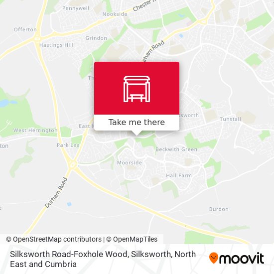 Silksworth Road-Foxhole Wood, Silksworth map