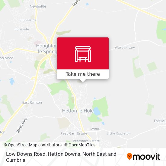 Low Downs Road, Hetton Downs map