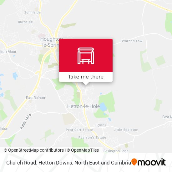 Church Road, Hetton Downs map