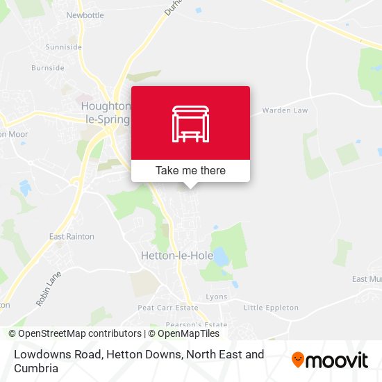 Lowdowns Road, Hetton Downs map