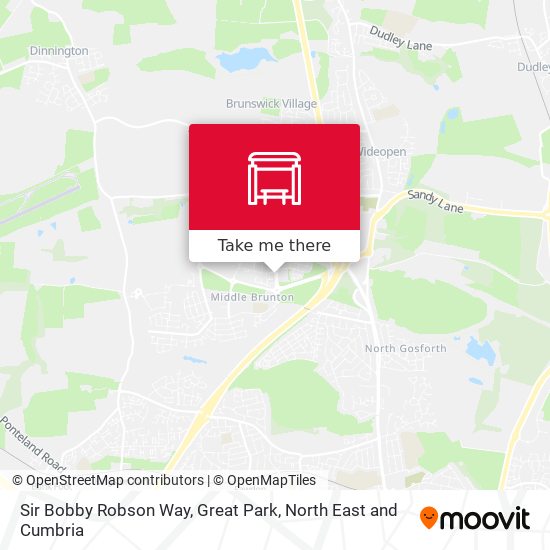 Sir Bobby Robson Way, Great Park map