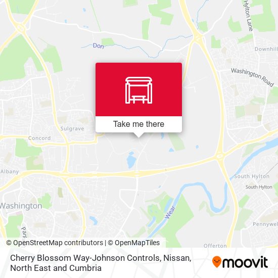 Cherry Blossom Way-Johnson Controls, Nissan map