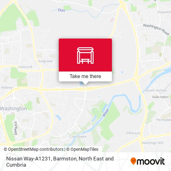 Nissan Way-A1231, Barmston map