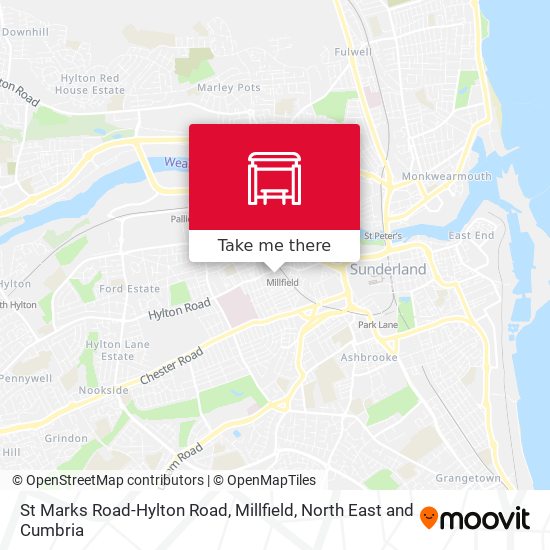 St Marks Road-Hylton Road, Millfield map