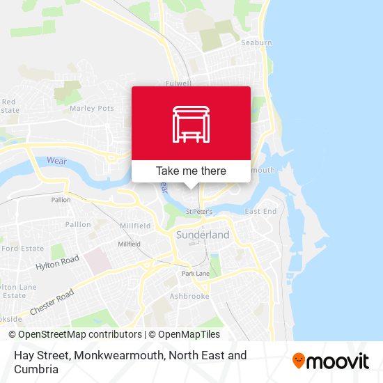 Hay Street, Monkwearmouth map