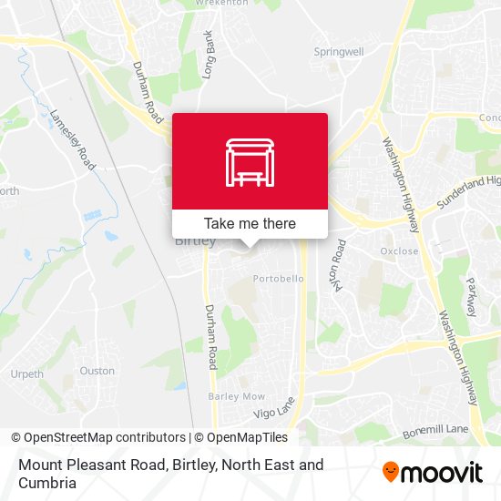 Mount Pleasant Road, Birtley map