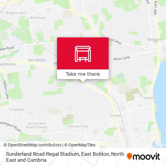 Sunderland Road-Regal Stadium, East Boldon map