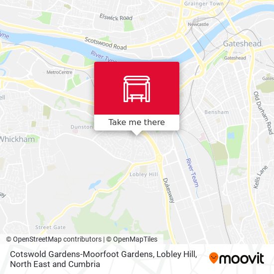 Cotswold Gardens-Moorfoot Gardens, Lobley Hill map