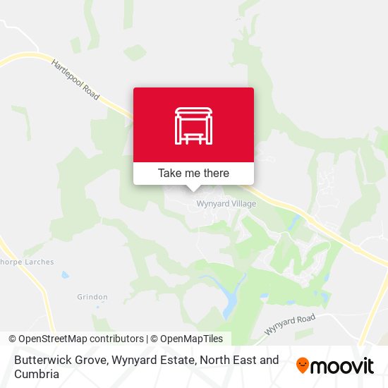 Butterwick Grove, Wynyard Estate map