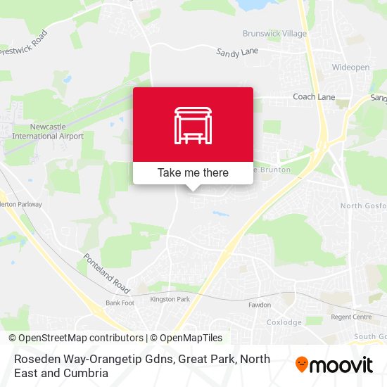 Roseden Way-Orangetip Gdns, Great Park map