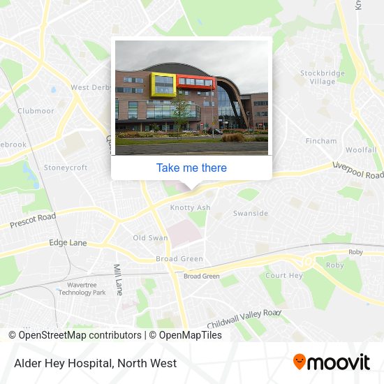Alder Hey Hospital map