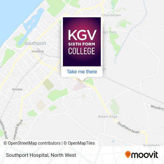 Southport Hospital map
