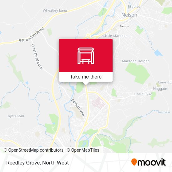 How to get to Reedley Grove in Brierfield by bus, train or light rail?