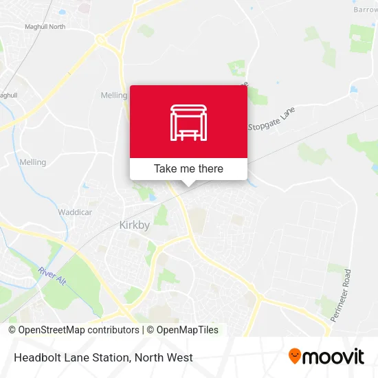 Headbolt Lane Station map