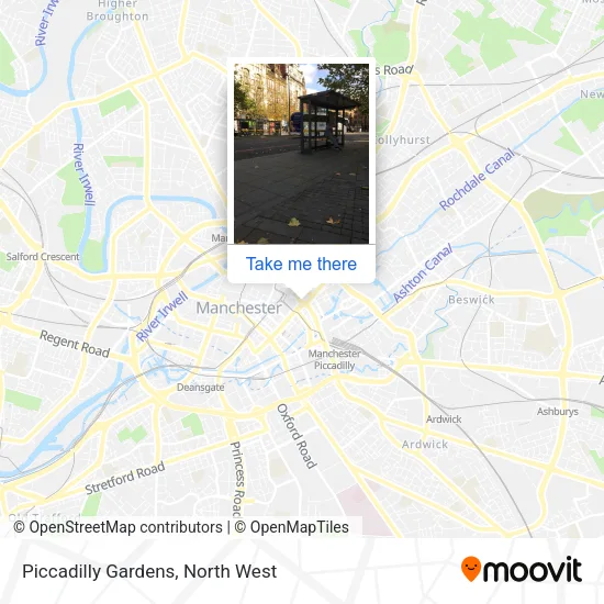 Piccadilly Gardens map