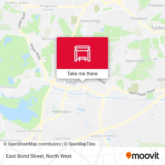 East Bond Street map