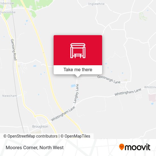 Moores Corner map