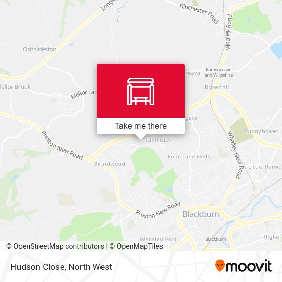 Hudson Close map