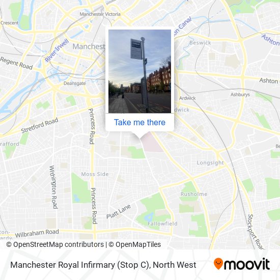 Manchester Royal Infirmary (Stop C) map
