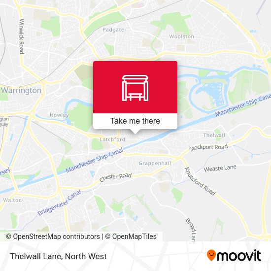 Thelwall Lane map