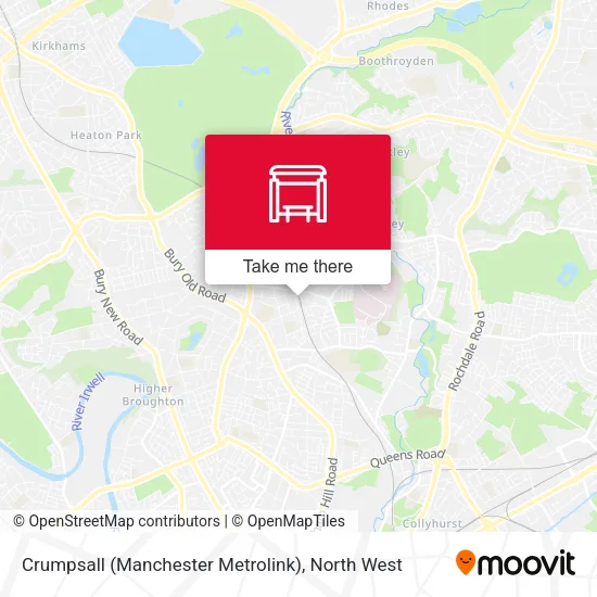 Crumpsall (Manchester Metrolink) map