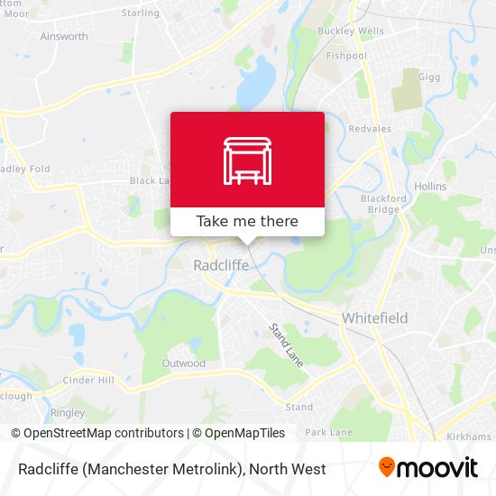 Radcliffe (Manchester Metrolink) map