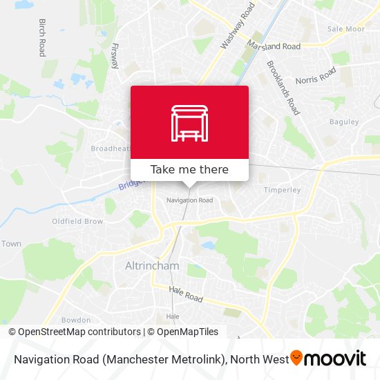 Navigation Road (Manchester Metrolink) map