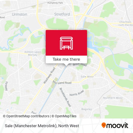 Sale (Manchester Metrolink) map