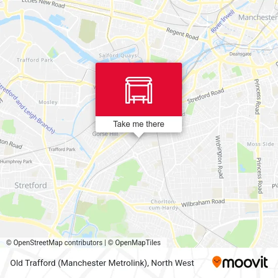Old Trafford (Manchester Metrolink) map