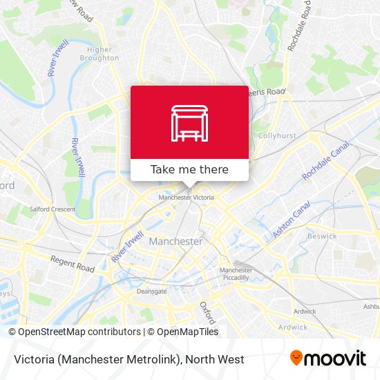 Victoria (Manchester Metrolink) map