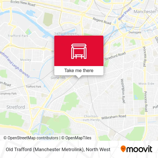Old Trafford (Manchester Metrolink) map