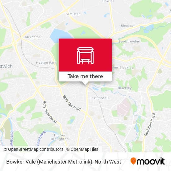 Bowker Vale (Manchester Metrolink) map