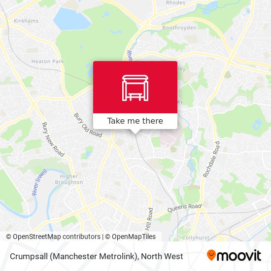 Crumpsall (Manchester Metrolink) map