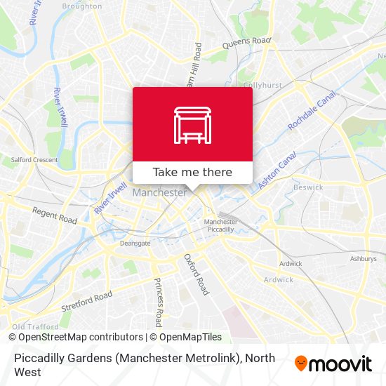 Piccadilly Gardens (Manchester Metrolink) map