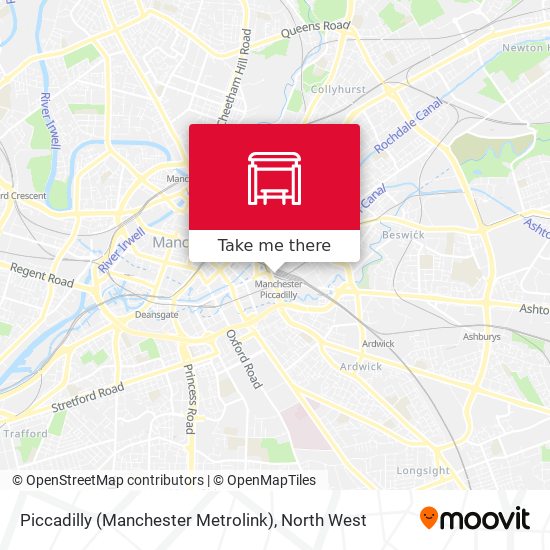 Piccadilly (Manchester Metrolink) map