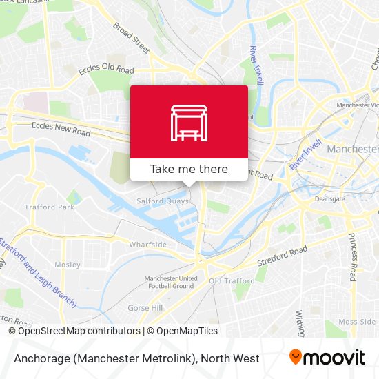 Anchorage (Manchester Metrolink) map