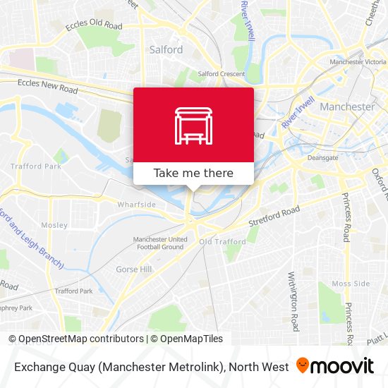 Exchange Quay (Manchester Metrolink) map