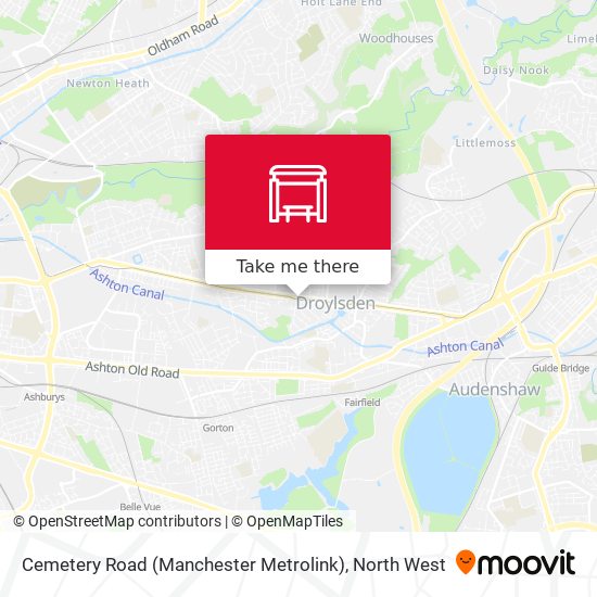 Cemetery Road (Manchester Metrolink) map