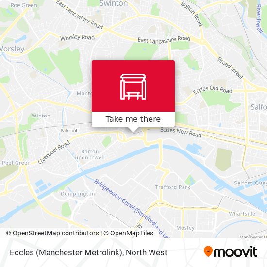 Eccles (Manchester Metrolink) map