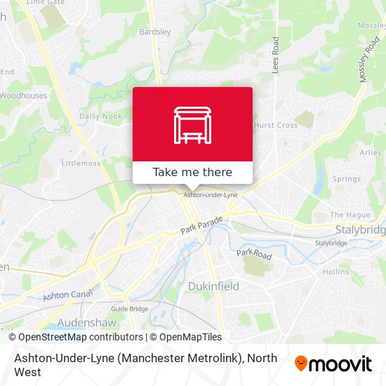 Ashton-Under-Lyne (Manchester Metrolink) map