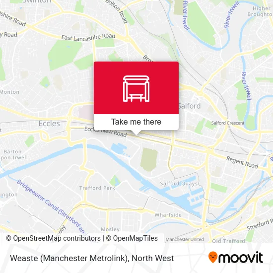Weaste (Manchester Metrolink) map