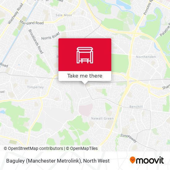 Baguley (Manchester Metrolink) map