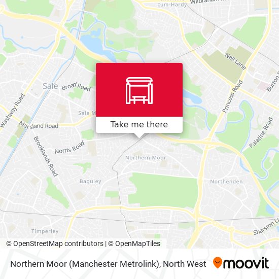 Northern Moor (Manchester Metrolink) map