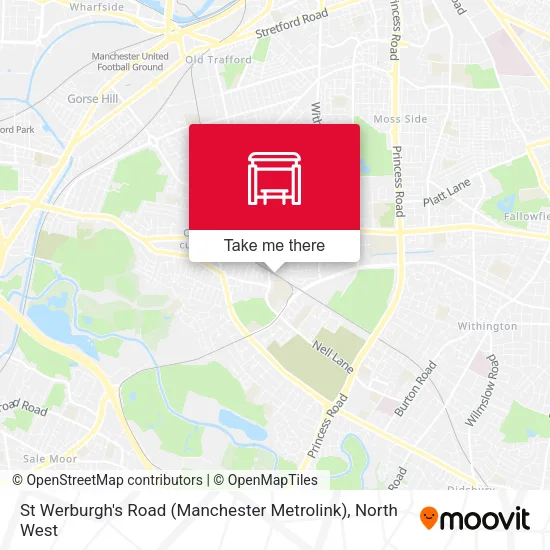St Werburgh's Road (Manchester Metrolink) map